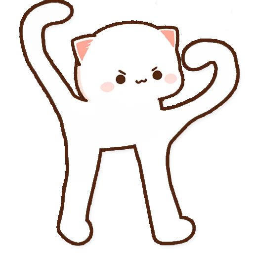 Sticker “Mochi Peach Cat Meme-1”