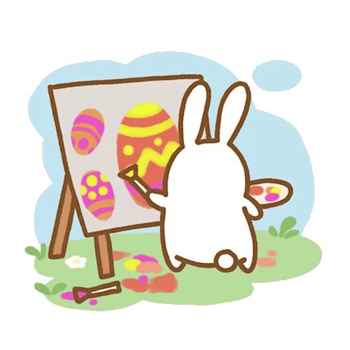Sticker “Easter bunny-12”