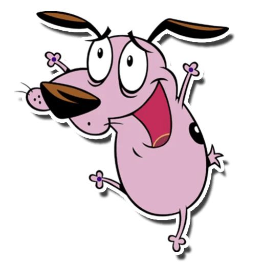 Sticker “Courage the Cowardly Dog-1”