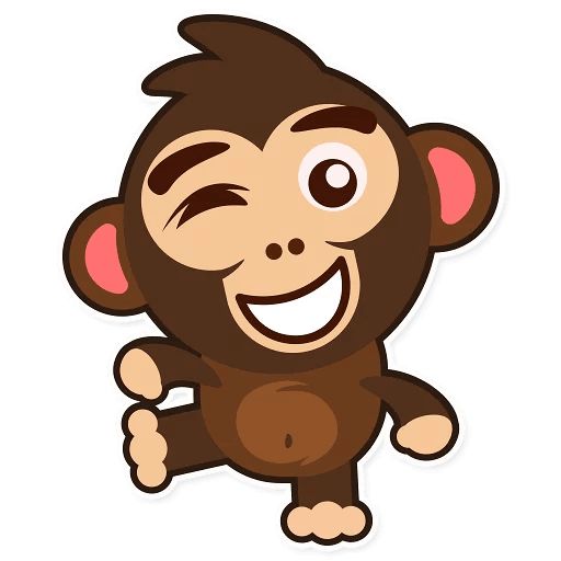 “Happy Monkey” stickers set for Telegram
