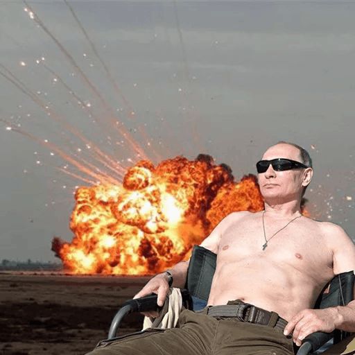 Стикер «Путин на рыбалке-4»