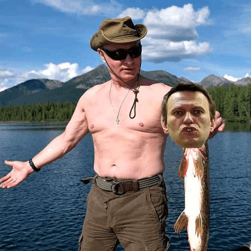 Стикер «Путин на рыбалке-8»