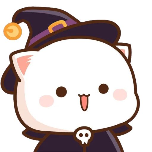 Sticker “Mochi Peach Cat Halloween-11”