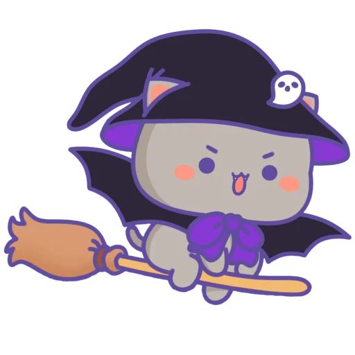 Sticker “Mochi Peach Cat Halloween-3”