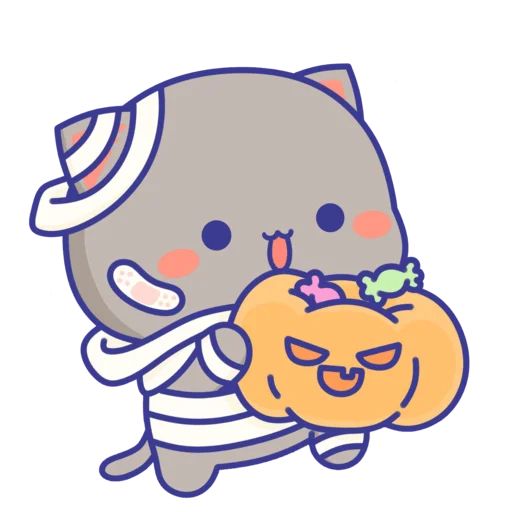 Sticker “Mochi Peach Cat Halloween-5”