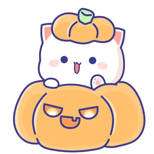 Sticker “Mochi Peach Cat Halloween-6”