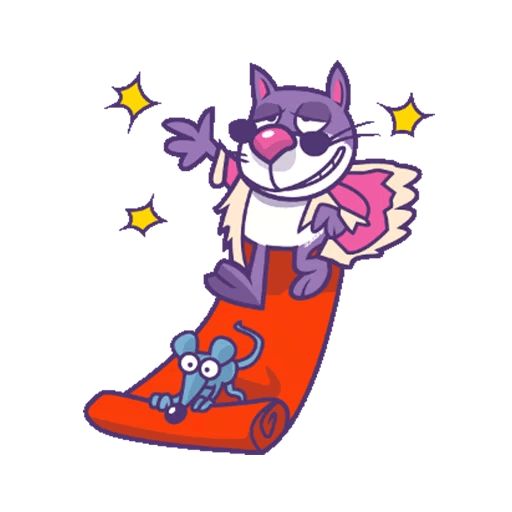 Sticker “Purple Cat-12”