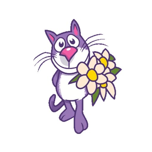 Sticker “Purple Cat-3”
