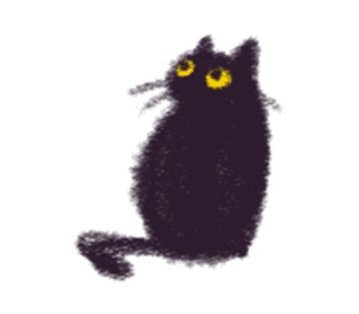 Sticker “Black Cat Momo-3”