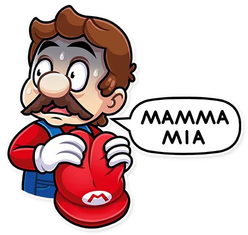 Sticker “It's-a Me, Mario!-4”