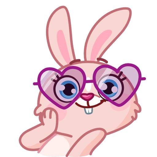 Mia Bunny” animated sticker set for Telegram