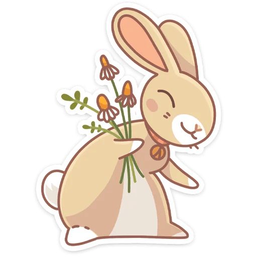 Sticker “Almond The Bunny-7”