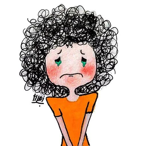 Sticker “Young Curly Girl-11”