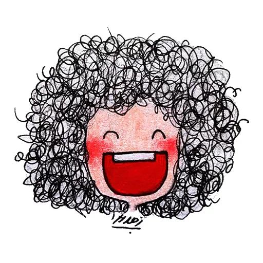 Sticker “Young Curly Girl-12”