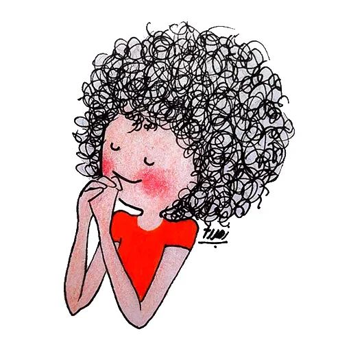 Sticker “Young Curly Girl-5”