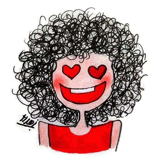 Sticker “Young Curly Girl-6”