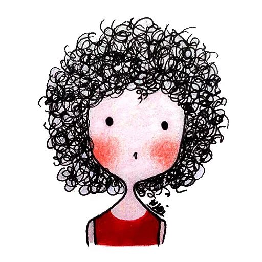 Sticker “Young Curly Girl-8”