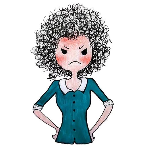 Sticker “Young Curly Girl-9”