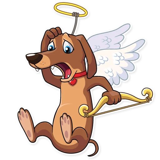 Sticker “Cupid Dog-4”