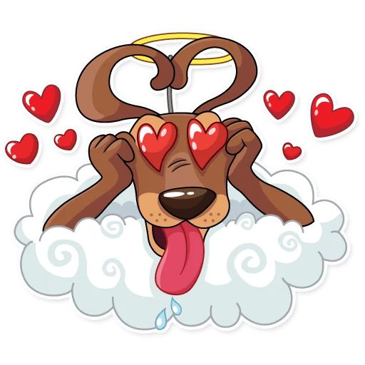 Sticker “Cupid Dog-5”