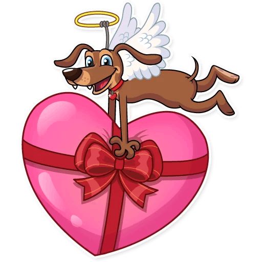 Sticker “Cupid Dog-8”