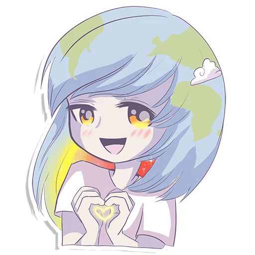 Sticker “Earth-chan-2”