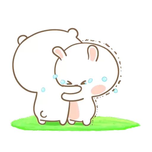 Sticker “Puffy Bear & Rabbit-10”