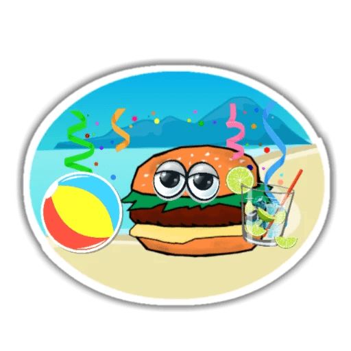 Sticker “Burger Chip-10”