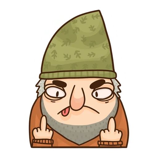 Sticker “Old Grumpy Gnome-11”