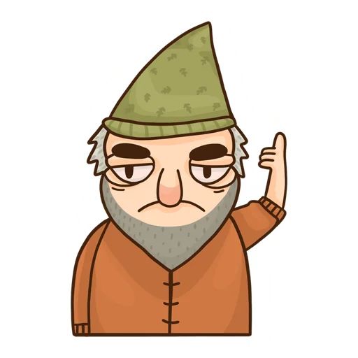 Sticker “Old Grumpy Gnome-2”