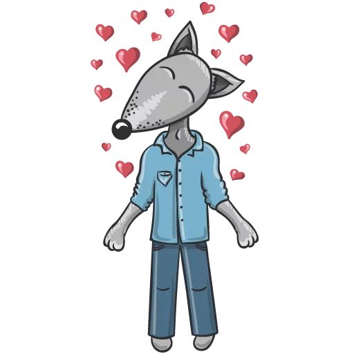 Sticker “Wolf and Fox-10”
