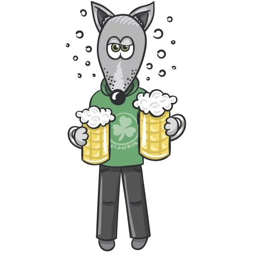 Sticker “Wolf and Fox-11”