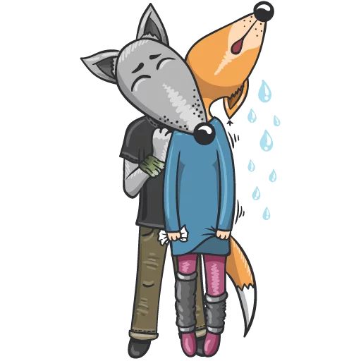 Sticker “Wolf and Fox-3”