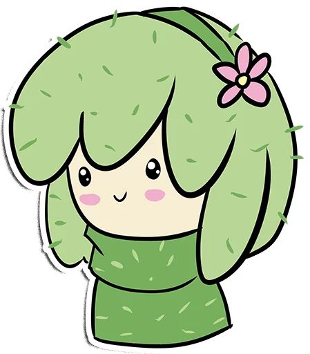 Sticker “Cactus-chan-1”