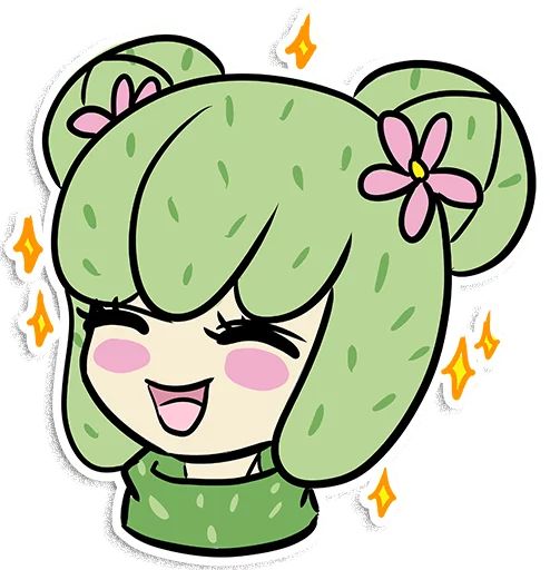 Sticker “Cactus-chan-12”