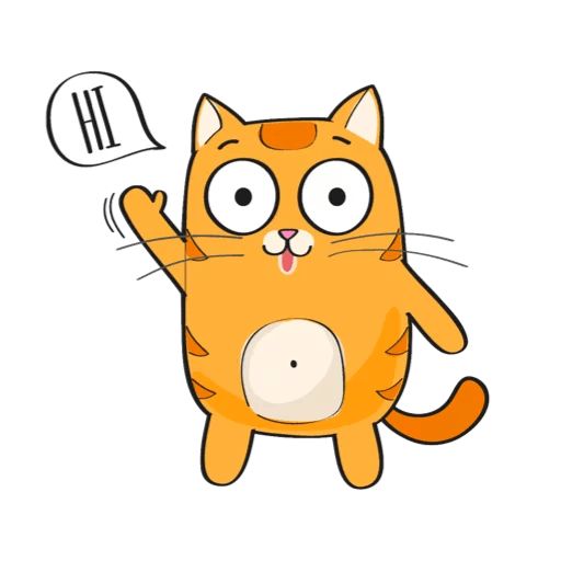 Sticker “Red-headed cat-12”