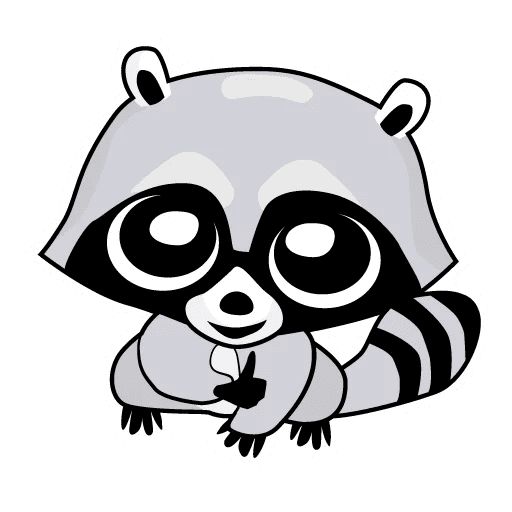 Sticker “Raccoon-2”