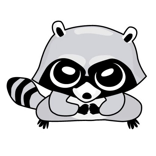 Sticker “Raccoon-8”