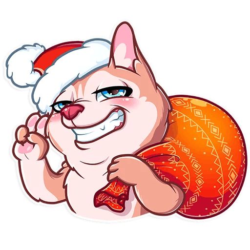 Sticker “Christmas Dog-5”