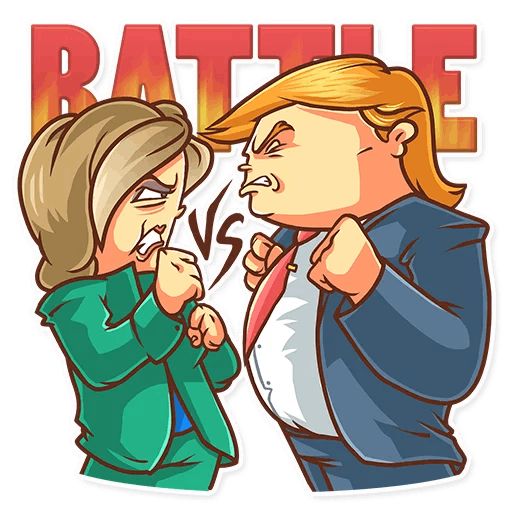 Sticker “Clinton vs. Trump-9”