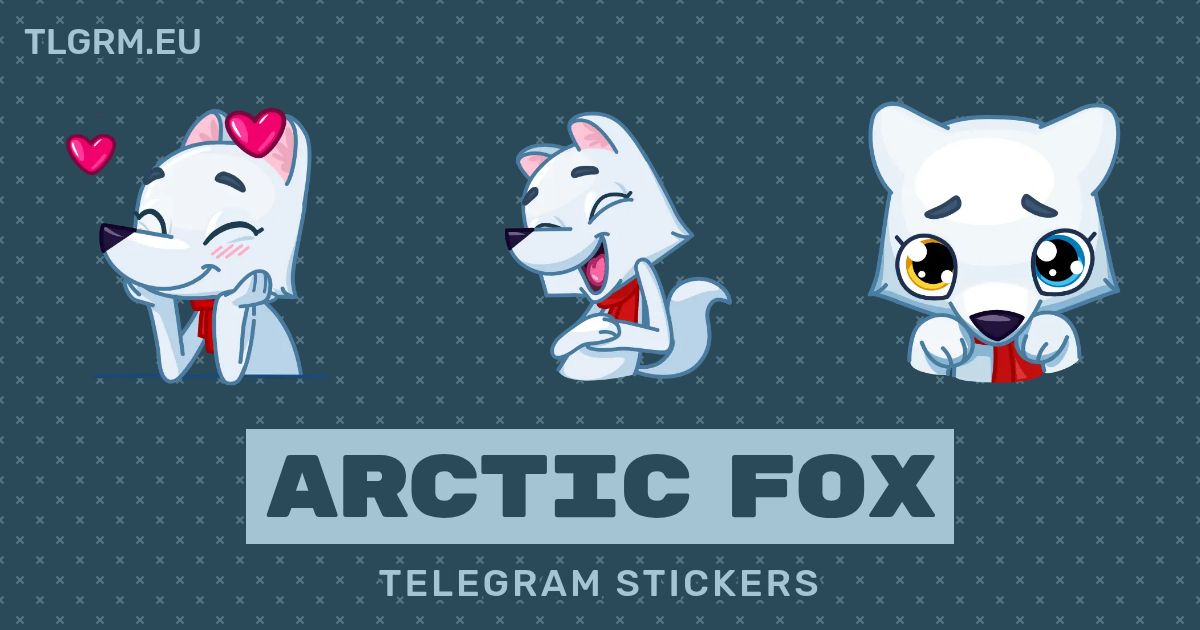 “Arctic Fox” animated sticker set for Telegram