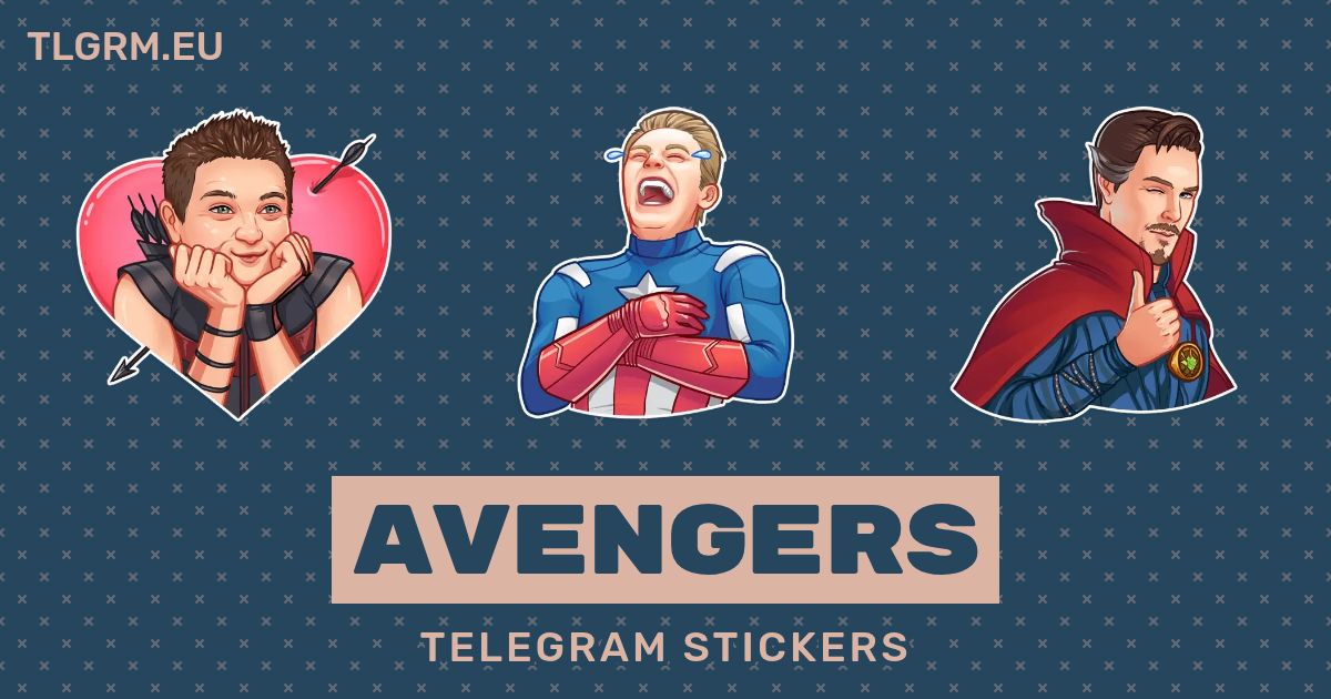 “Avengers” stickers set for Telegram
