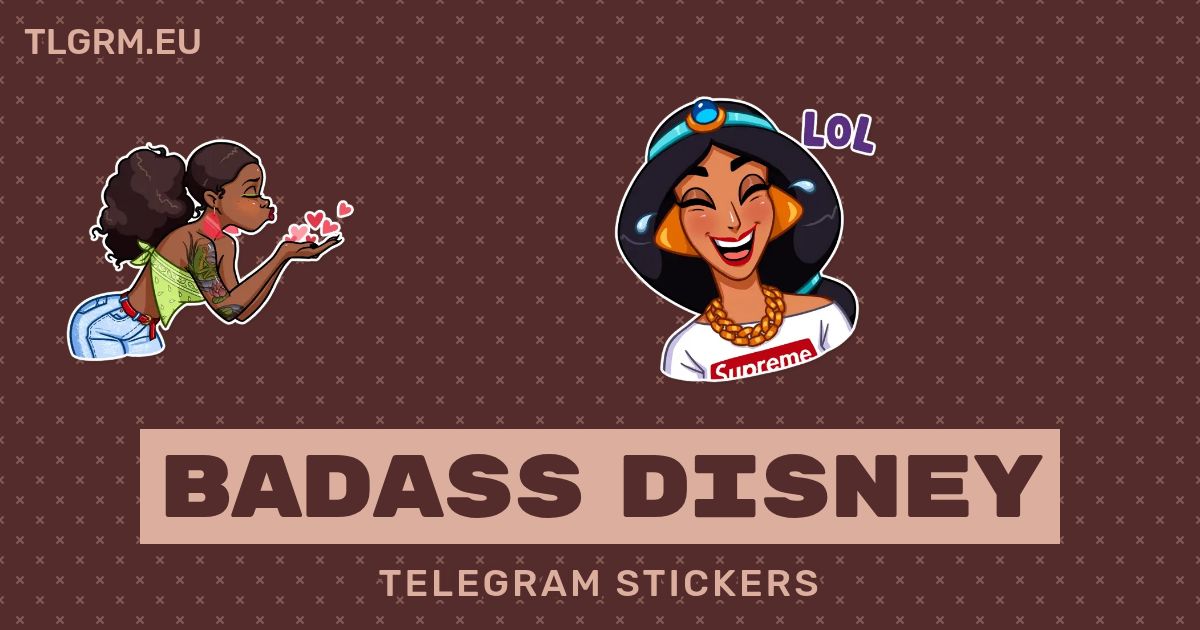 “Badass Disney” stickers set for Telegram