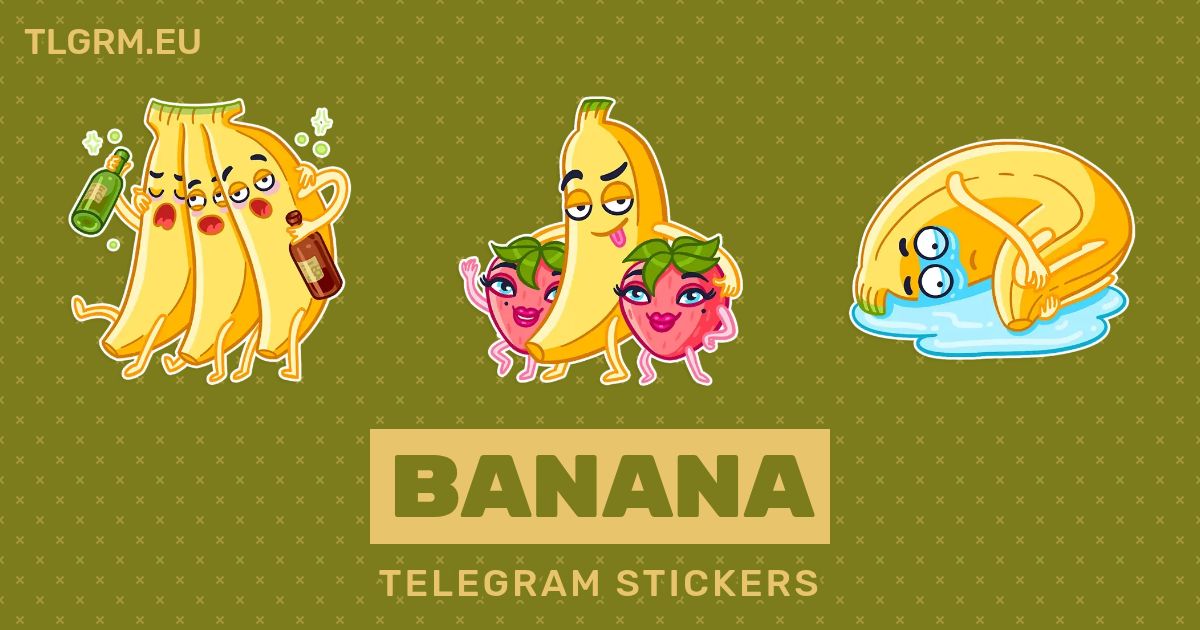 “Banana” stickers set for Telegram