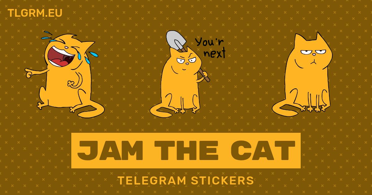 “Jam the Cat” stickers set for Telegram