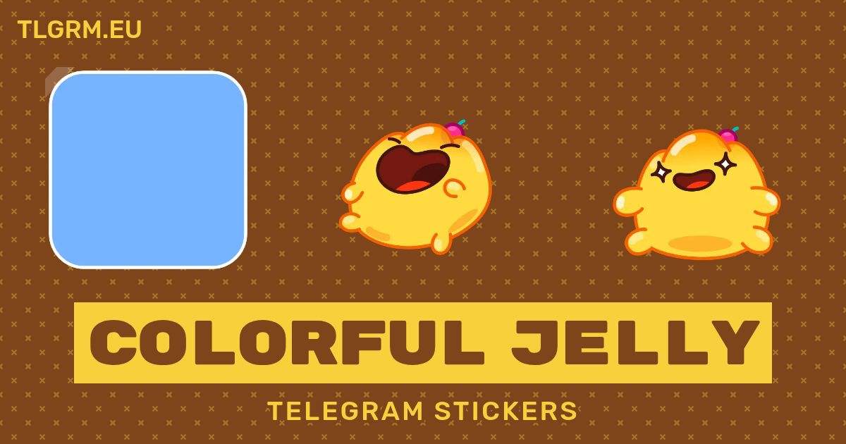 “Colorful Jelly” animated sticker set for Telegram