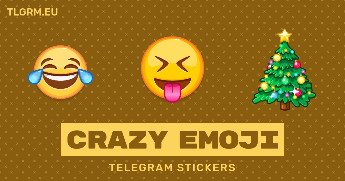 “crazy Emoji” Animated Sticker Set For Telegram