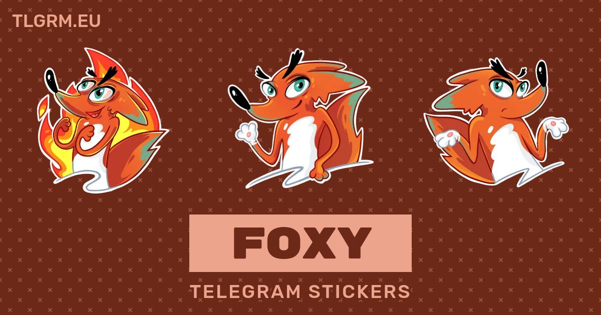 Foxy Stickers Set For Telegram