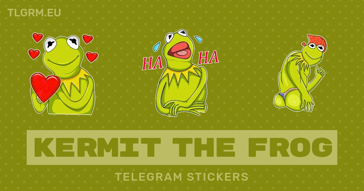 “Kermit The Frog” stickers set for Telegram