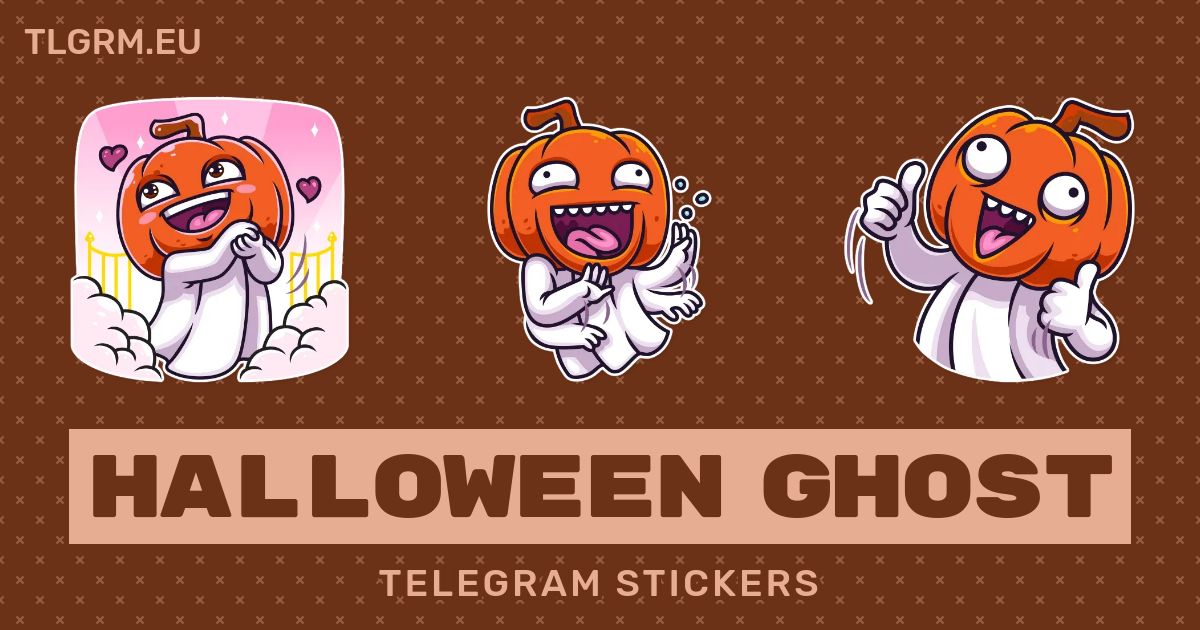 “Halloween Ghost” stickers set for Telegram